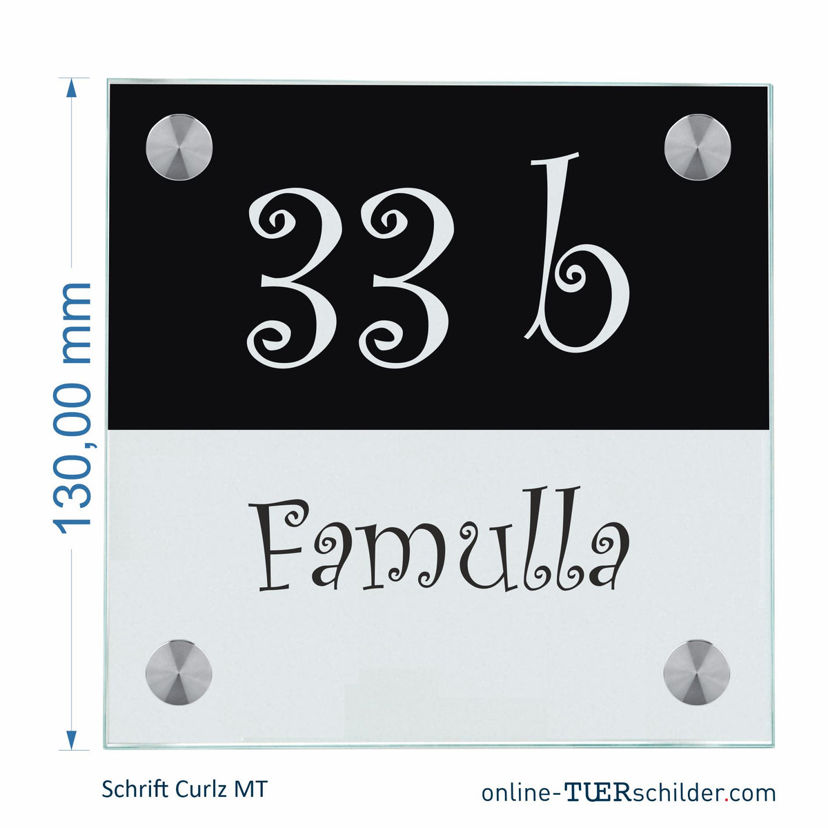 Haustürschilder Halb und Halb personalisiert Haustürschild Halb und Halb online-tuerschilder.com