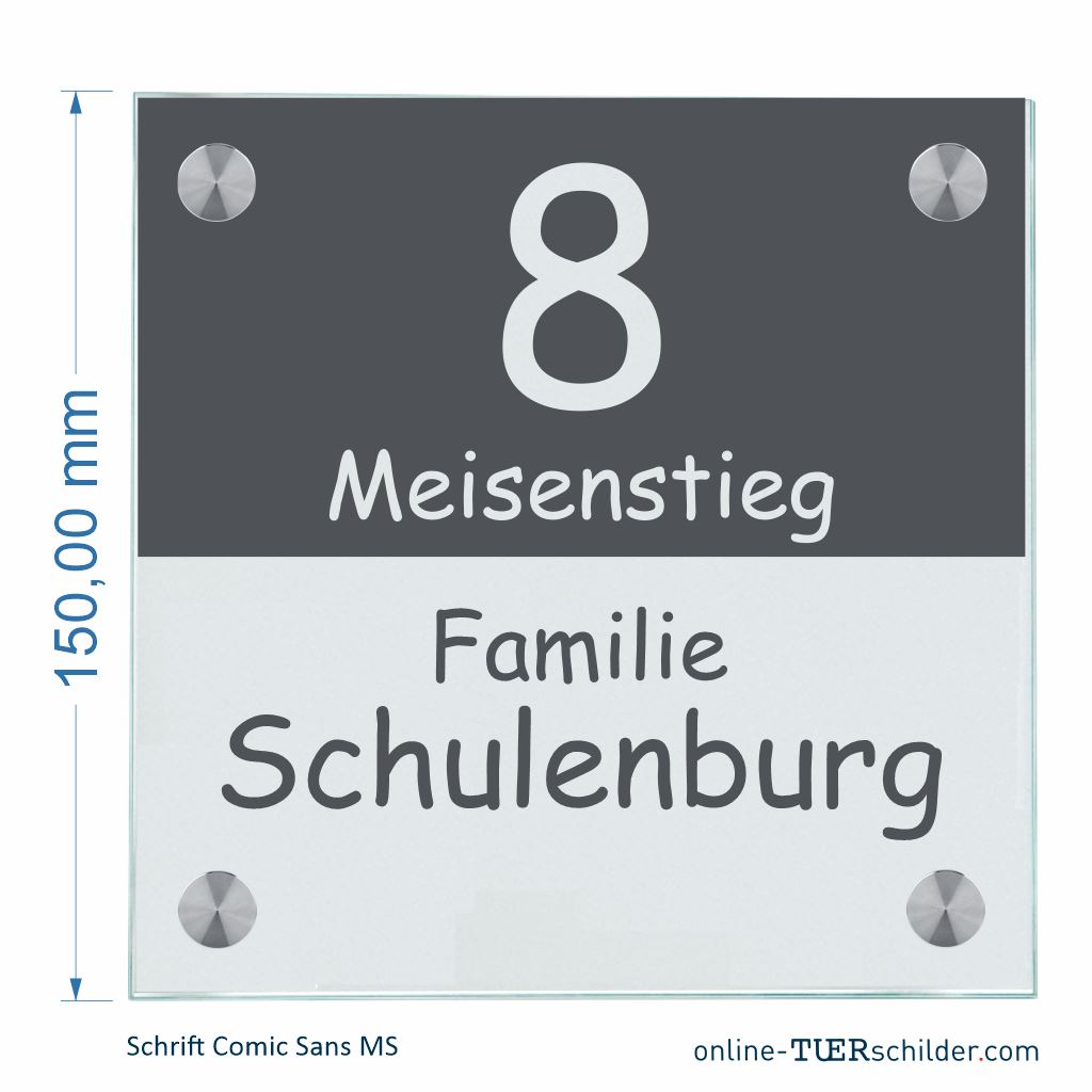Haustürschilder Halb und Halb personalisiert Haustürschild Halb und Halb online-tuerschilder.com