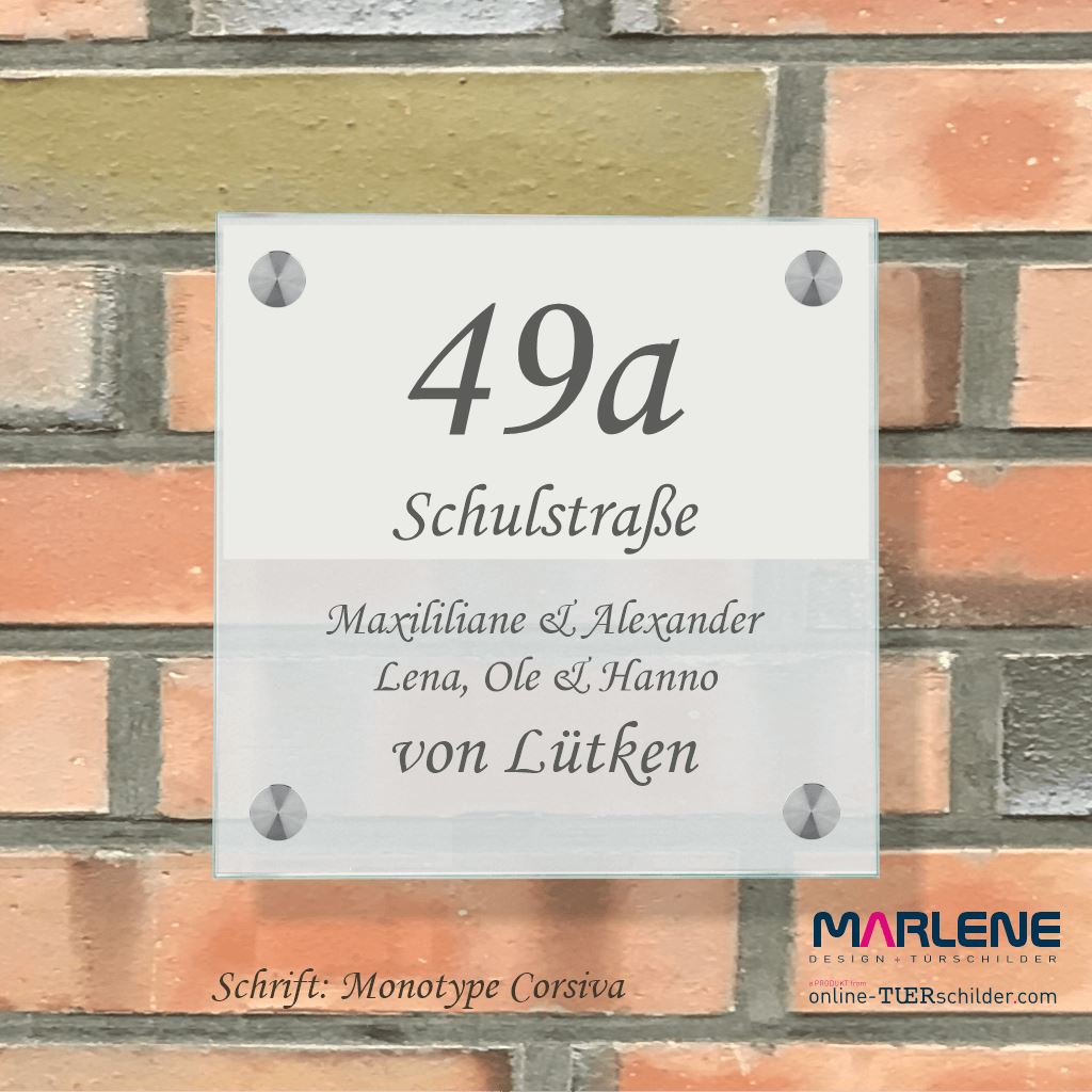 Haustürschilder Halb und Halb personalisiert Haustürschild Halb und Halb online-tuerschilder.com