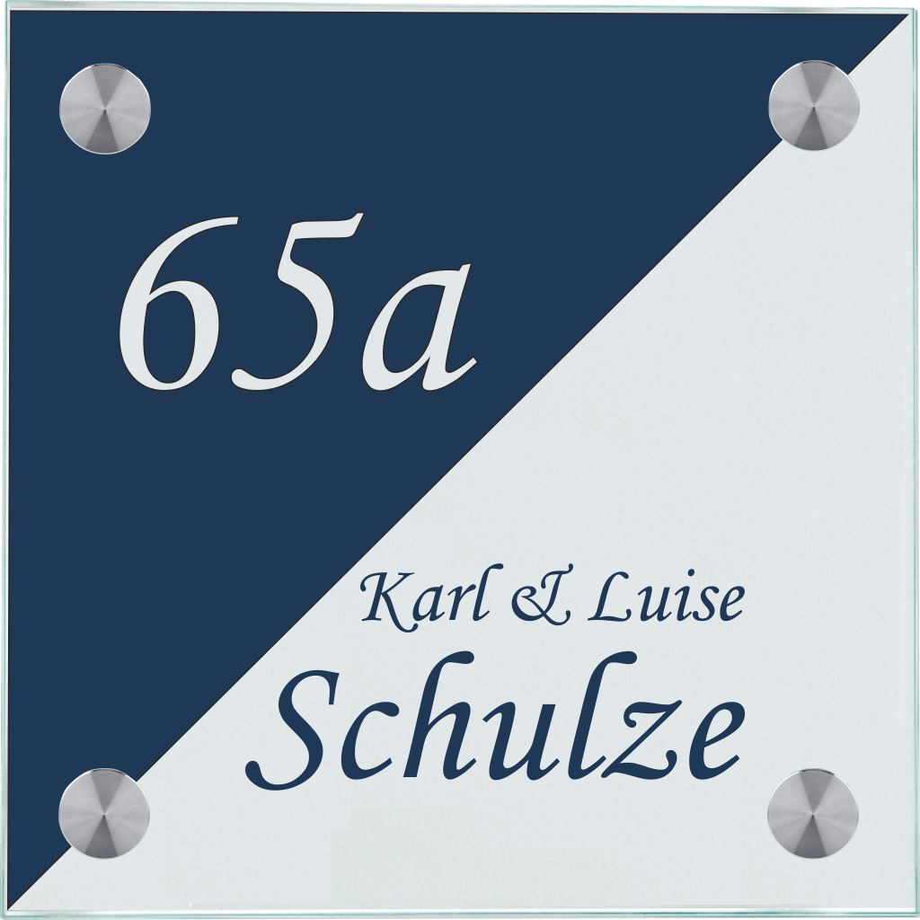 Haustürschilder Diagonal personalisiert Haustürschild Diagonal online-tuerschilder.com
