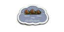 Familientürschild aus Keramik 3-4 Familienmitglieder Igel Wolke Familientürschild aus Keramik Igel Wolke online-tuerschilder.com 3 Personen Hellblau