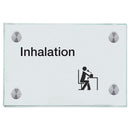 Praxisschild aus Glas Inhalation  7