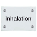 Praxisschild aus Glas Inhalation mit 2/4 Haltern Praxisschild aus Glas 4