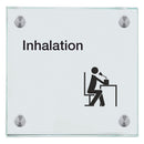Praxisschild aus Glas Inhalation  2