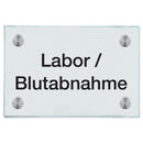 Praxisschilder aus Glas Labor 3