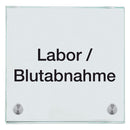 Praxisschilder aus Glas Labor 6