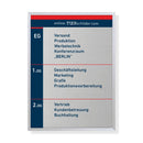 Infoschild Mölln - Textwechsel an der Wand