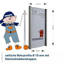 Türschild für Ihr Büro Marne de Luxe - mit Edelstahlabdeckkappen - Türschilder1