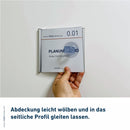 Türschild für Ihr Büro Marne de Luxe - mit Edelstahlabdeckkappen - 7
