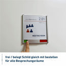 Türschild für Ihr Büro Marne de Luxe - mit Edelstahlabdeckkappen - 9