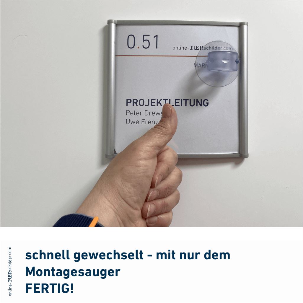 Türschild für Ihr Büro Marne de Luxe K - mit Kunststoffabdeckungen - 7