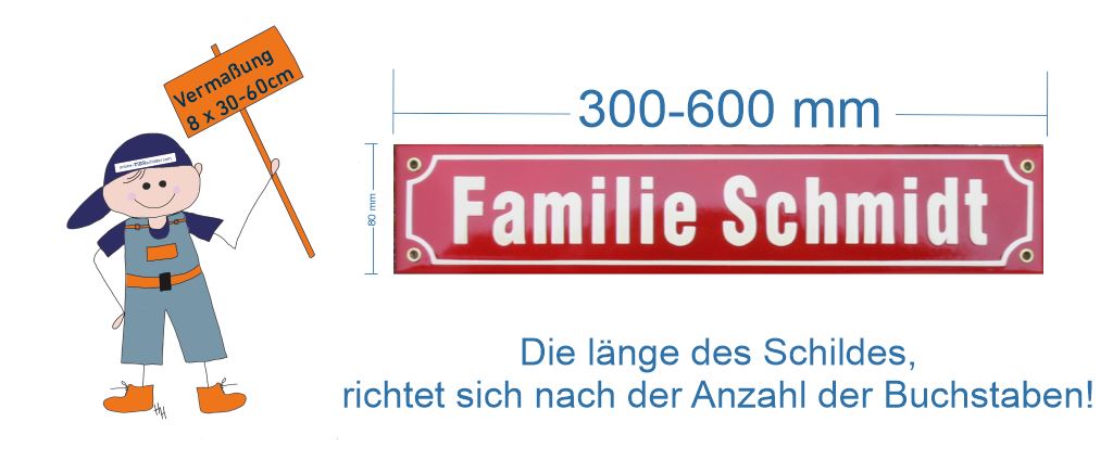 Emailleschilder Mini-Straßenschild 2