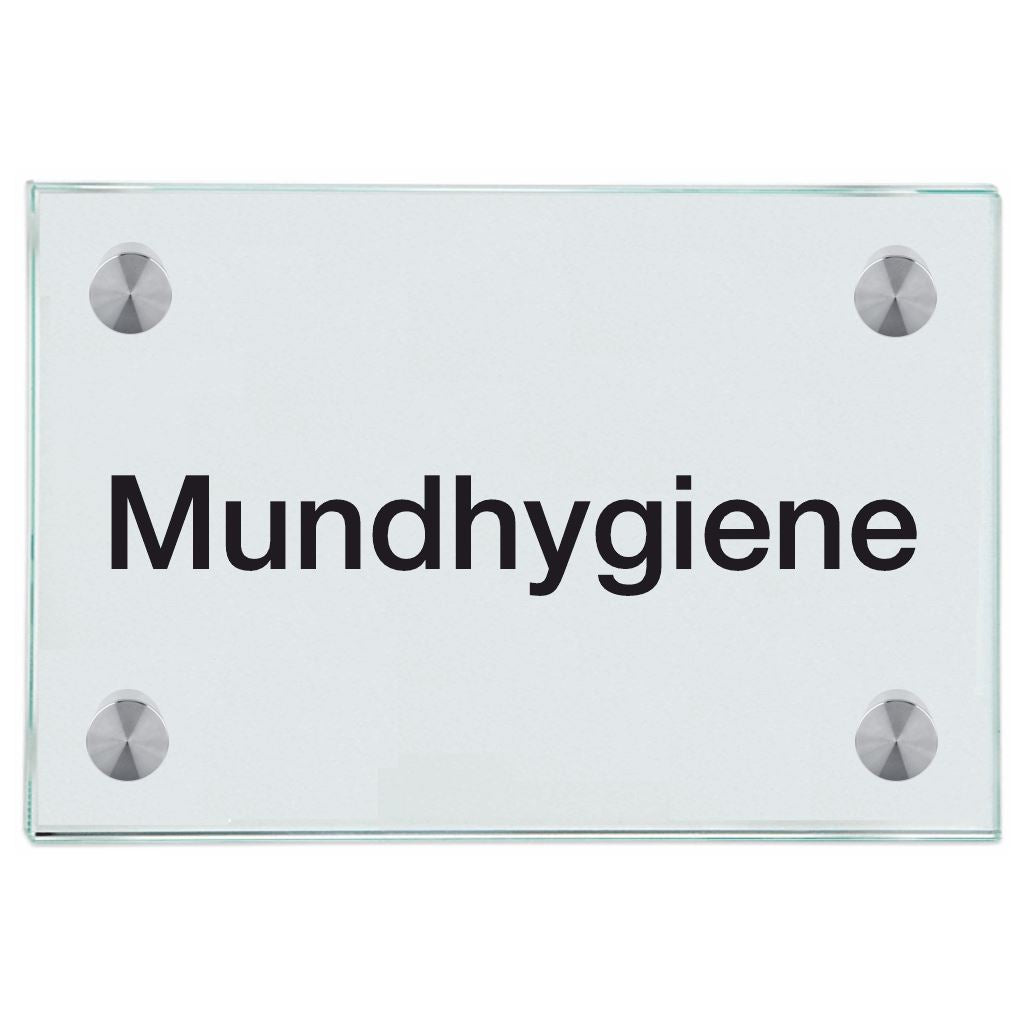 Praxisschilder aus Glas Mundhygiene 3