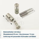 Türschild für Ihr Büro aus Glas mit 4 15