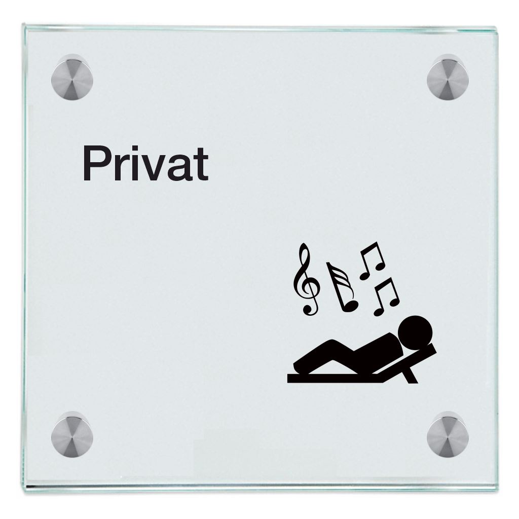 Praxisschilder aus Glas Privat 2