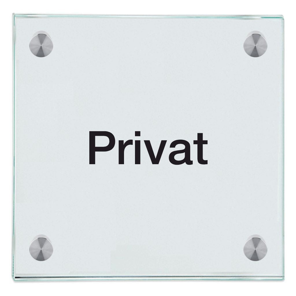 Praxisschilder aus Glas Privat 5