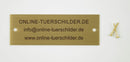 Messingschild 115 x 40 mm mit Ihrem Wunschtext Messingschild online-tuerschilder.com 