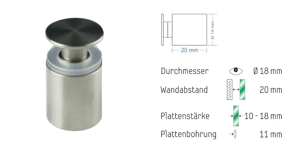 Abstandshalter Steinburg mit Inbus 15