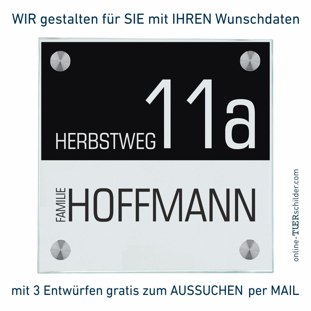 Haustürschilder Halb und Halb personalisiert Haustürschild Halb und Halb online-tuerschilder.com