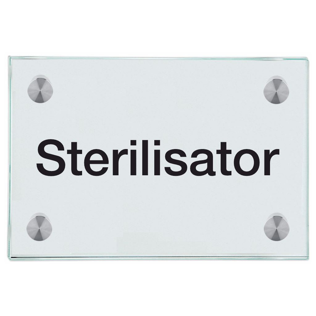 Praxisschilder aus Glas Sterilisator 3