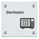 Praxisschilder aus Glas Sterilisator 2