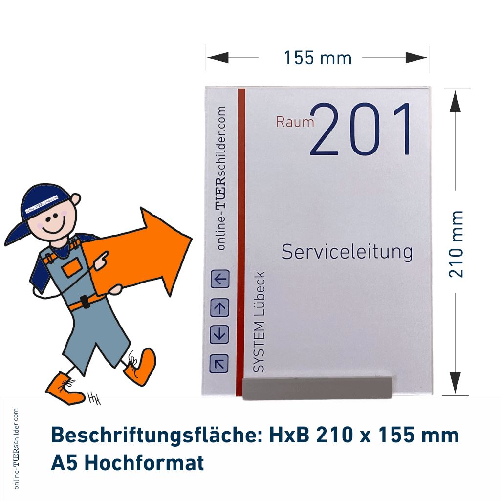 Türschilder Lübeck für Ihr Büro - mit Scheiben aus Acrylglas in verschiedenen Farben 4
