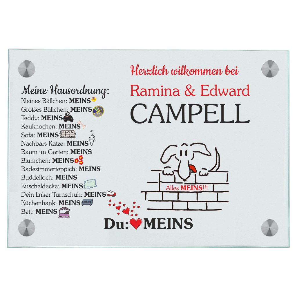 Haustürschilder Hundehausordnung 1