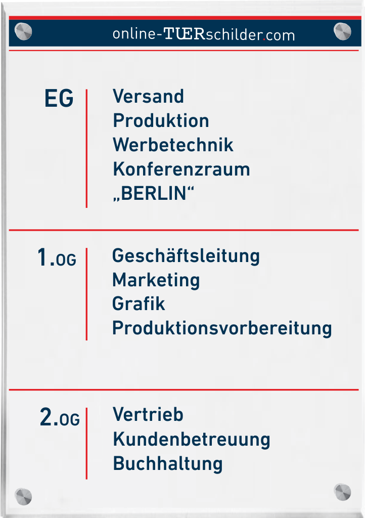 Türschilder für Ihr Büro Kosel 111