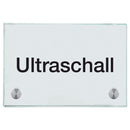 Praxisschild aus Glas Ultraschall 4