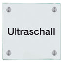 Praxisschild aus Glas Ultraschall 5