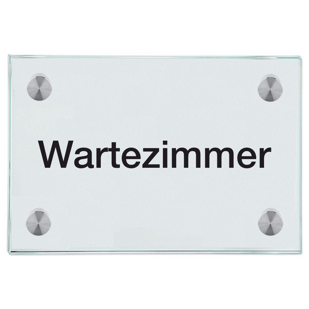 Praxisschild aus Glas Wartezimmer Praxisschild aus 3