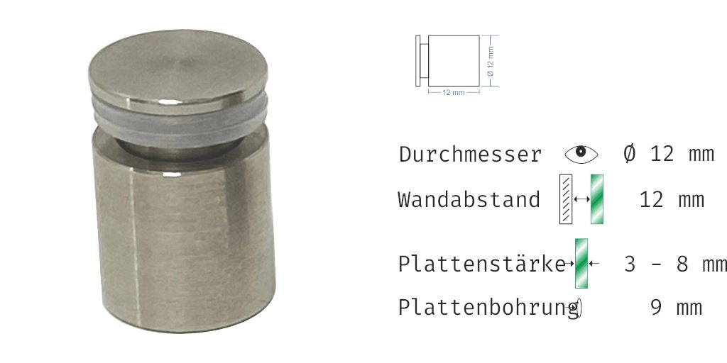 Abstandshalter Wiemerstedt zum Schrauben - Ø 12 mm WA: 10 / 12 mm