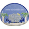 Türschild aus Keramik Zwei Elefanten personalisiert Keramikschild online-tuerschilder.com Hellblau 
