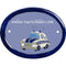 Türschild aus Keramik Polizeiauto personalisiert Türschild Keramik Polizeiauto  Hellblau 