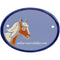 Türschild aus Keramik Kleines Pferd personalisiert Türschild Keramik Kleines Pferd  Hellblau 