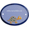 Türschild aus Keramik Motiv Schildkröte personalisiert  Hellblau 