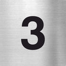 Piktogramm Zahl 3 aus Edelstahl Piktogramme Zahl 3 online-tuerschilder.com 70x70mm