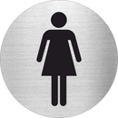 Piktogramm Edelstahl WC Damen / Frau
