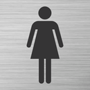 Piktogramm Edelstahl WC Damen / Frau