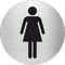 Piktogramm Edelstahl WC Damen / Frau