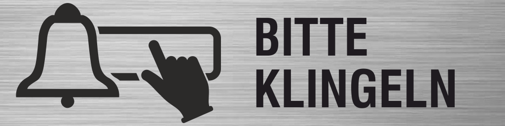 Piktogramm Klingel mit Hand 2