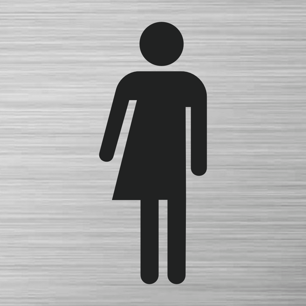 Piktogramm Edelstahl WC Gender
