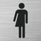 Piktogramm Edelstahl WC Gender