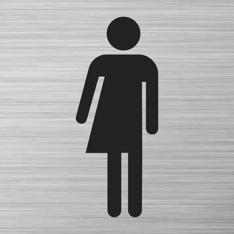Piktogramm Edelstahl WC Gender