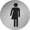 Piktogramm Edelstahl WC Gender