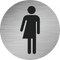 Piktogramm Edelstahl WC Gender