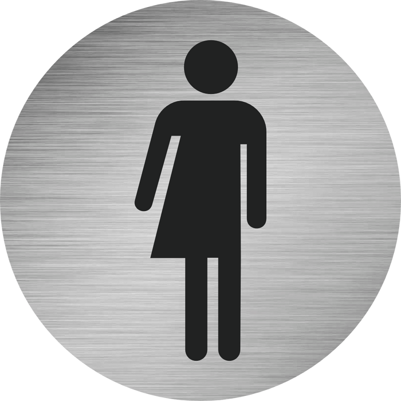 Piktogramm Edelstahl WC Gender