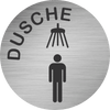 Piktogramm Edelstahl Dusche Herren 2