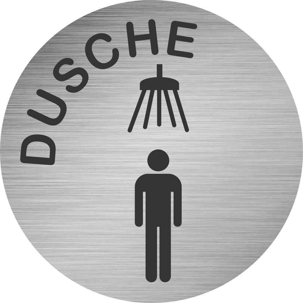 Piktogramm Edelstahl Dusche Herren 2