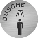 Piktogramm Edelstahl Dusche Herren 2
